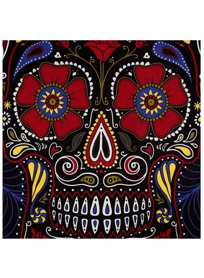 Sunshine Joy 3D Sugar Skull Tapestry Day Of The Dead Wall Art Beach Sheet Huge 60X90 Inches Amazing 3D Effects - Image 5