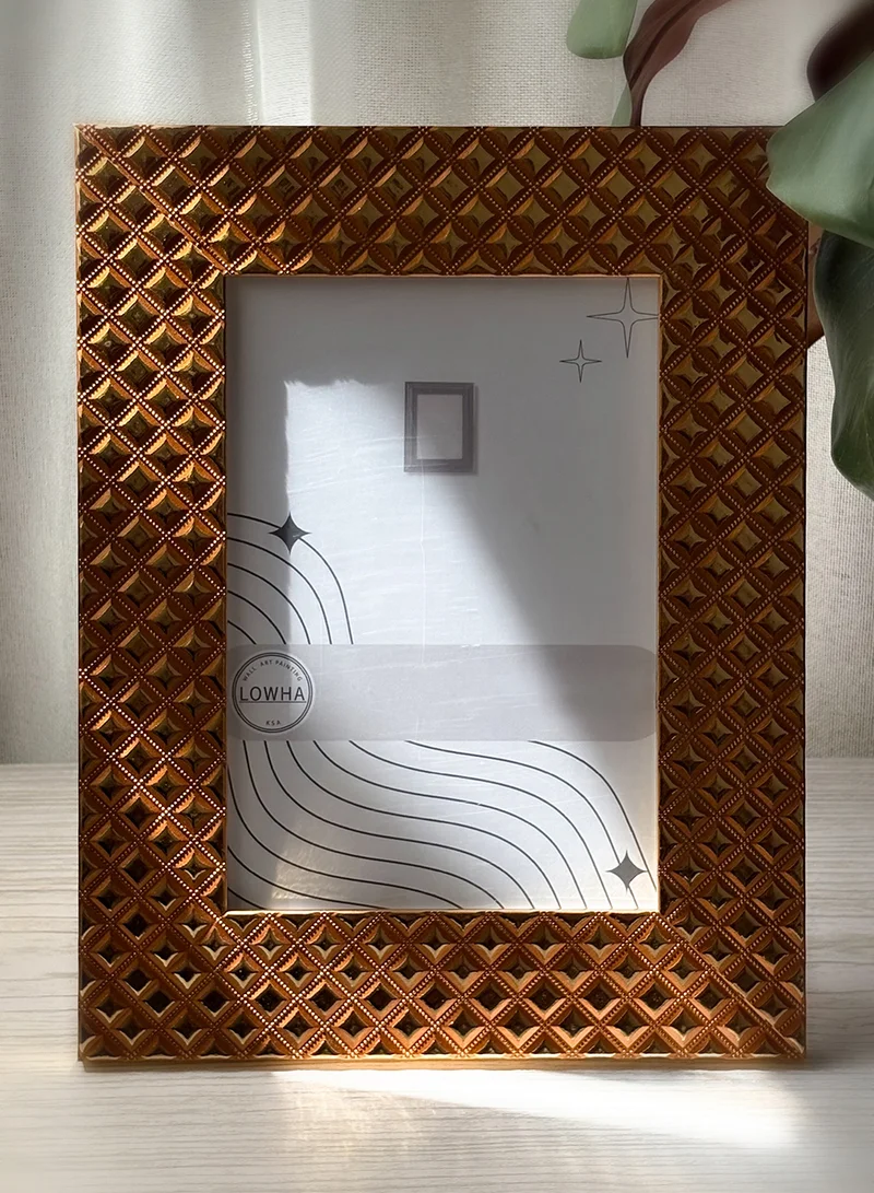 LOWHA Ornate Tabletop Picture Photo Frame with MDF Backing Includes Built-in Stand and Acrylic Front