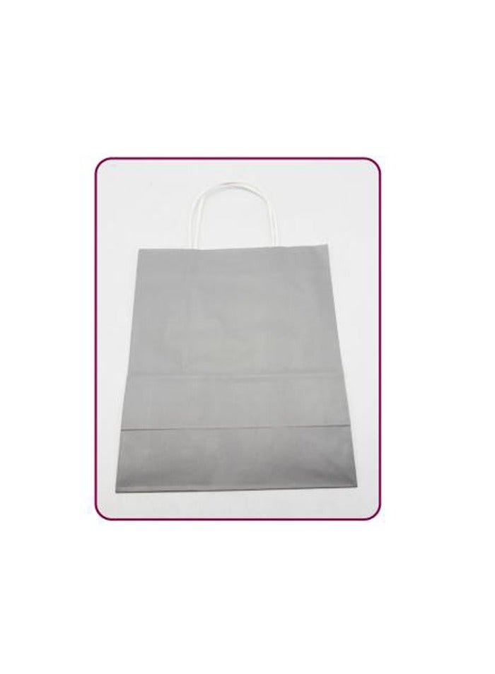 PARTY FUN Paper Gift Bag 10Pcs/Pkt 11x21x27Cm Silver Color  - Image 3