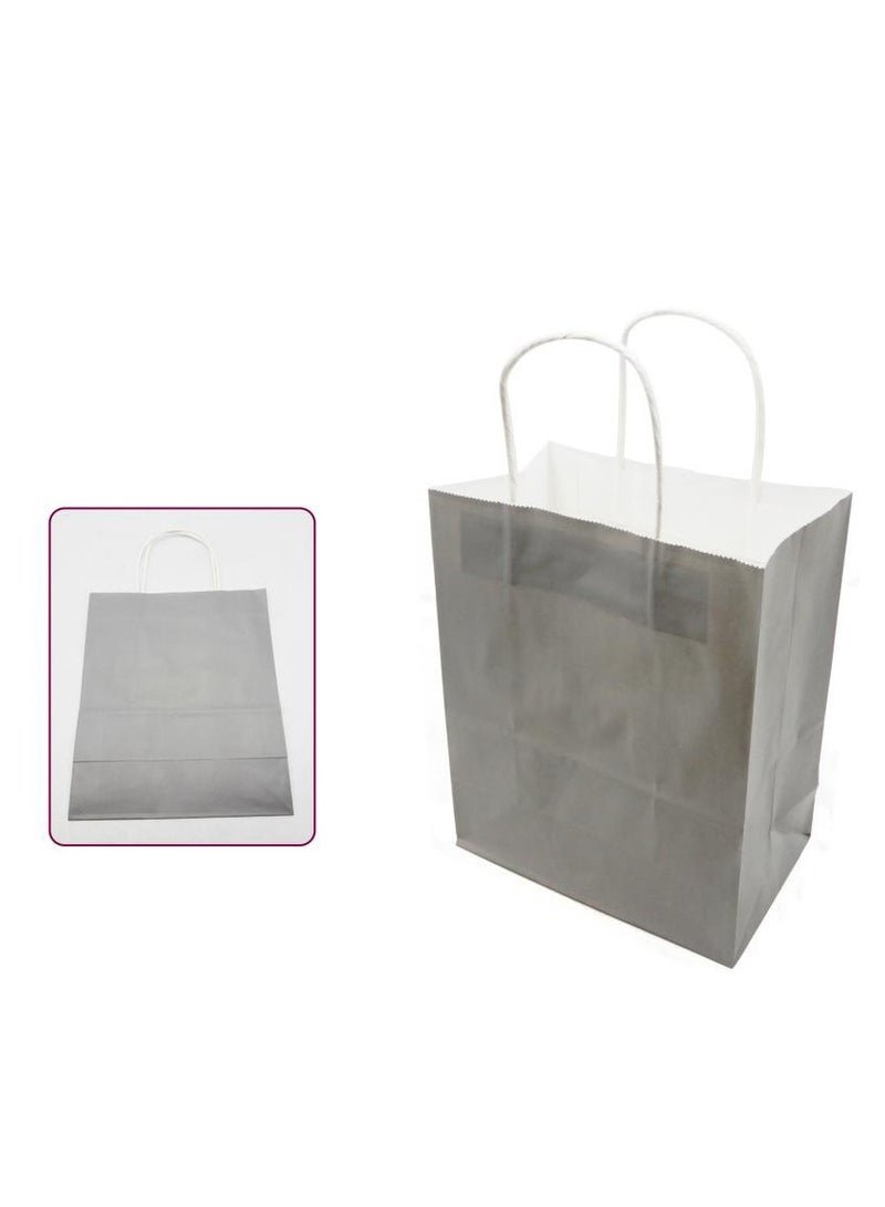 PARTY FUN Paper Gift Bag 10Pcs/Pkt 11x21x27Cm Silver Color  - Image 2