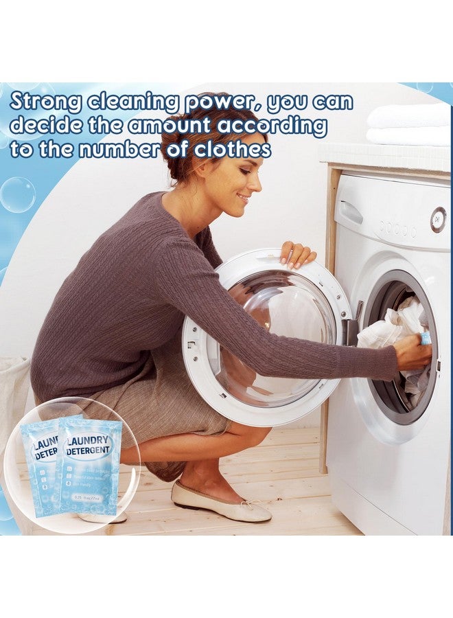 Leelosp Leelosp 200 Pcs Individual Travel Laundry Detergent Portable Detergent Packets Travel Size Liquid Soap for Cleaning  - Image 2