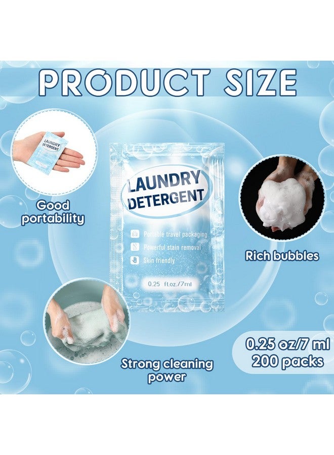Leelosp Leelosp 200 Pcs Individual Travel Laundry Detergent Portable Detergent Packets Travel Size Liquid Soap for Cleaning  - Image 1