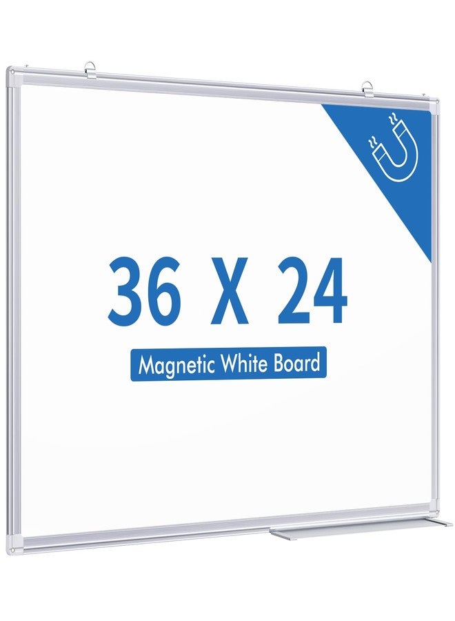 TRIPOLLO White Board Dry Erase 36 x 24 inches, Magnetic Dry Erase Board Whiteboard for Wall, Aluminum Frame Hanging Whiteboard Marker Board Writing Board (36 x 24 inch Silver) - Image 1