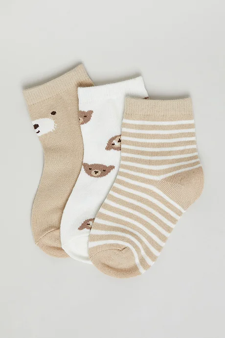 أر أند بي 3 Pack Patterned Ankle Socks