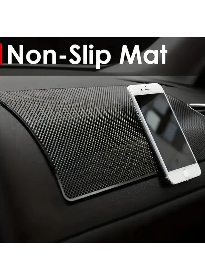 Black Anti Slip Waterproof Car Dashboard Tray 5PCS Easy Clean Universal Fit - Image 1
