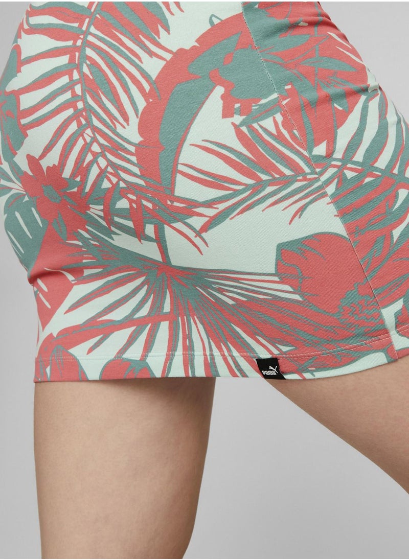 PUMA - Essential Flower Power Aop T-Shirt Dress - Image 1