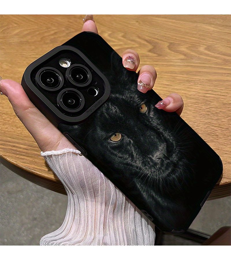 غلاف هاتف نمر أسود بألوان مختلطة لجهاز iPhone 14 Pro - Image 5