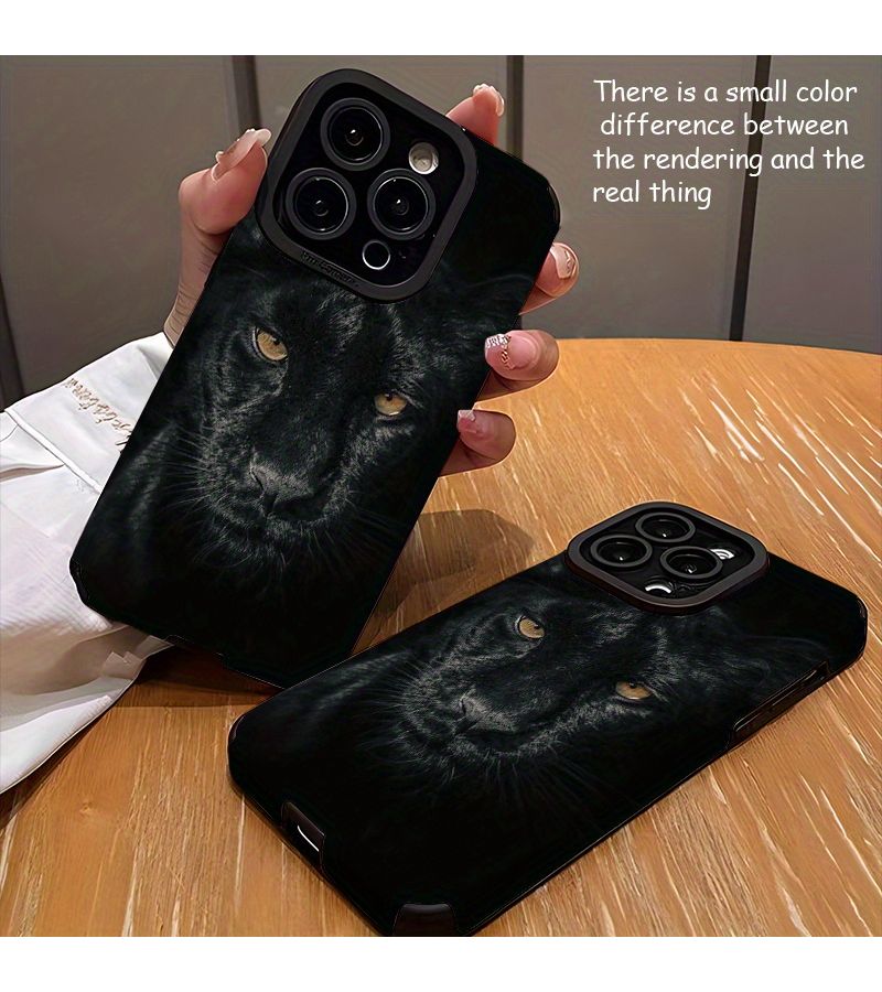 غلاف هاتف نمر أسود بألوان مختلطة لجهاز iPhone 14 Pro - Image 2