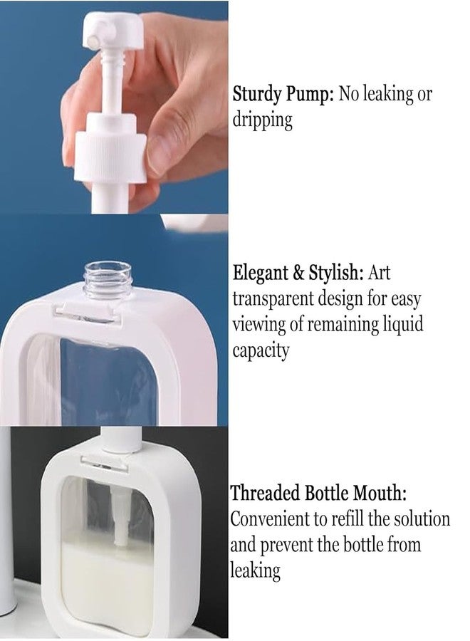 DREWIT STAR Soap Dispenser Bottles with Pump, 450ml Plastic Liquid Soap Dispenser for Soap Lotion, Shampoo, Bathroom, Kitchen and Countertop - Transparent - Image 4