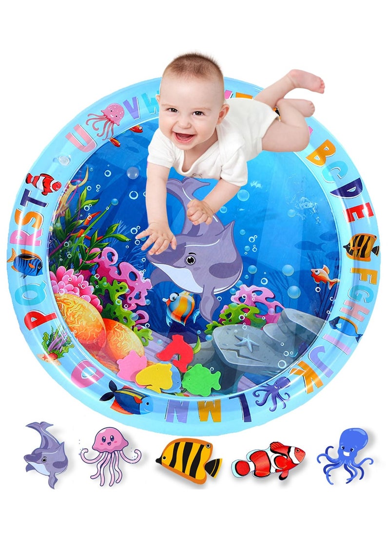 Yoawllty Baby Mat, Tummy Time Water Mat, Baby Play Mat Sensory Toys for Early Development Activities Age 3 - 12 Months, Inflatable Premium Play Mat Visual Stimulation Gift for Toddlers  - Image 1