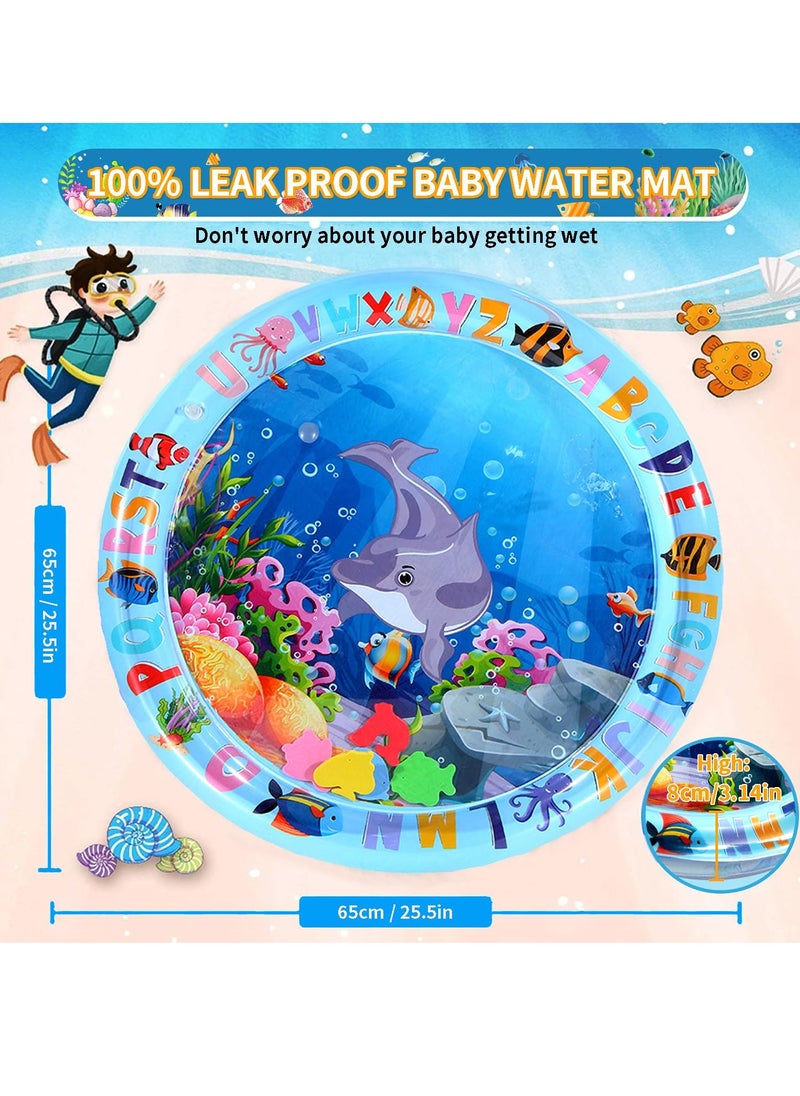 Yoawllty Baby Mat, Tummy Time Water Mat, Baby Play Mat Sensory Toys for Early Development Activities Age 3 - 12 Months, Inflatable Premium Play Mat Visual Stimulation Gift for Toddlers  - Image 2