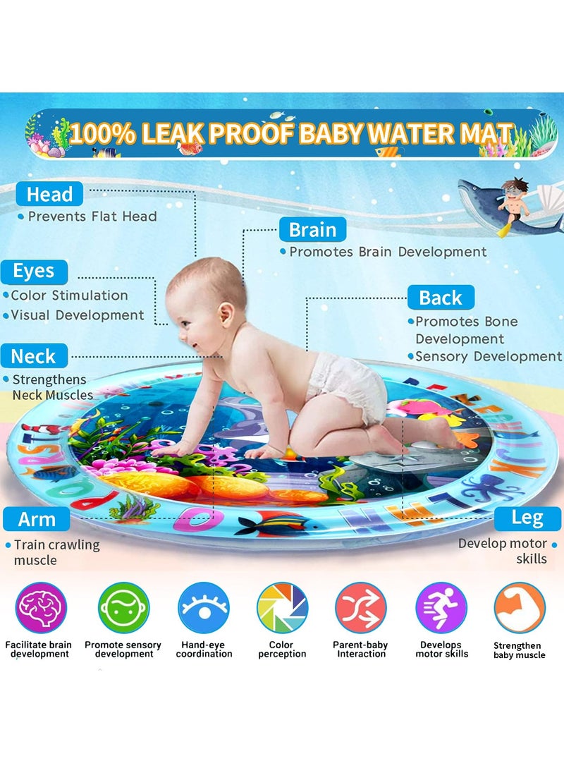 Yoawllty Baby Mat, Tummy Time Water Mat, Baby Play Mat Sensory Toys for Early Development Activities Age 3 - 12 Months, Inflatable Premium Play Mat Visual Stimulation Gift for Toddlers  - Image 3