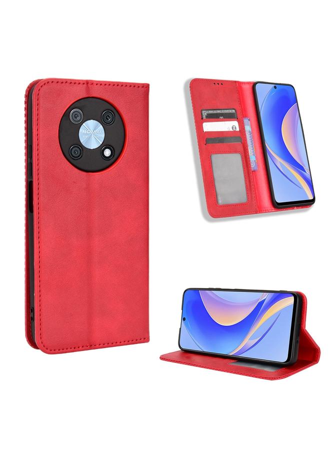 اس-توب جراب لهاتف Huawei nova Y90 مصنوع من الجلد بمشبك مغناطيسي بتصميم كلاسيكي - Image 1