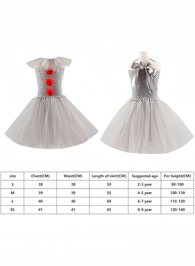 GGEROU Clown Costume for Girls Halloween Clown Costume Set Cute Tulle Tutu Dress Cosplay Dress Up Costumes - Image 2