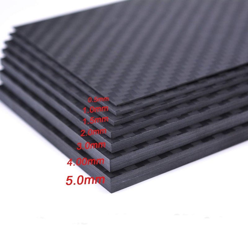 YoungRC Carbon Fiber Sheet 3MM Thickness 100X250mm 3K Matte Surface Carbon Fiber Plate Board for RC DIY - Image 4