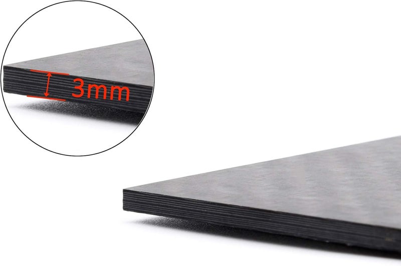 YoungRC Carbon Fiber Sheet 3MM Thickness 100X250mm 3K Matte Surface Carbon Fiber Plate Board for RC DIY - Image 3