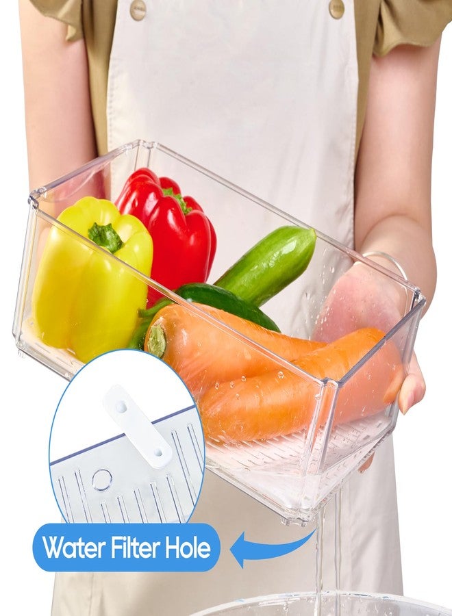 JollyPack مجموعة جولي باك من 14 منظم ثلاجة، صناديق تنظيم الثلاجة بأغطية، حاويات تخزين فواكه قابلة للتكديس وخالية من مادة BPA للثلاجة والخضراوات والأطعمة والمشروبات - Image 5