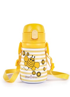Milk & Moo Milk&Moo Staniless Steel Kids Water Bottle 360ML Bee Viz Viz  - Image 1