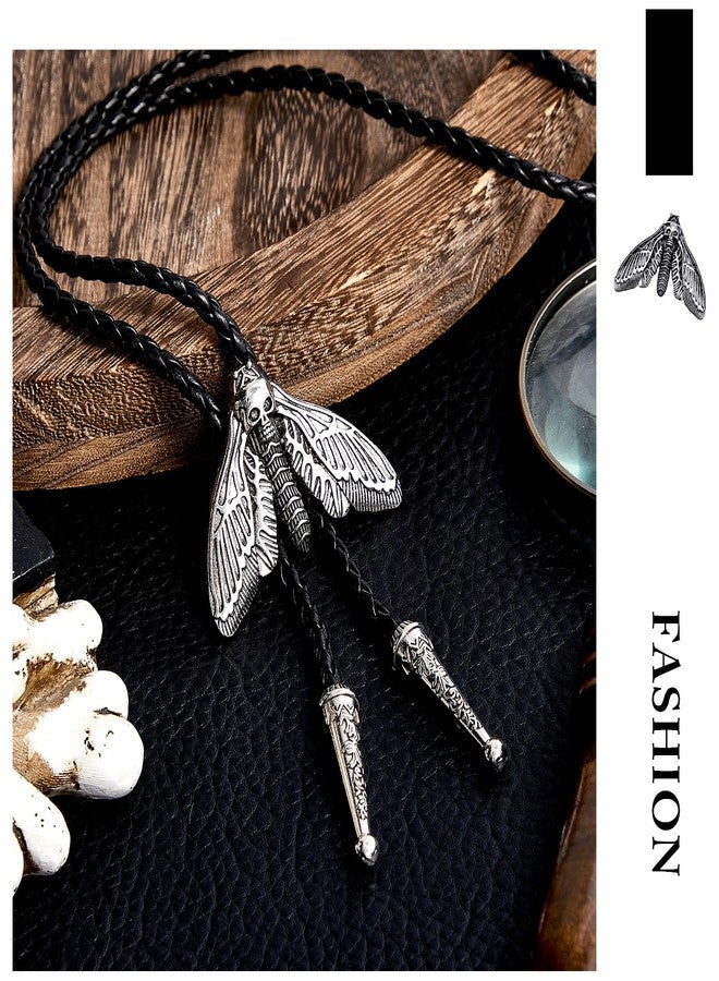 Batiyeer Bolo Tie for Men Western Bolo Tie Cowboy Necktie Accessories Punk Retro Unisex Jewelry for Men Women(Skull) - Image 3