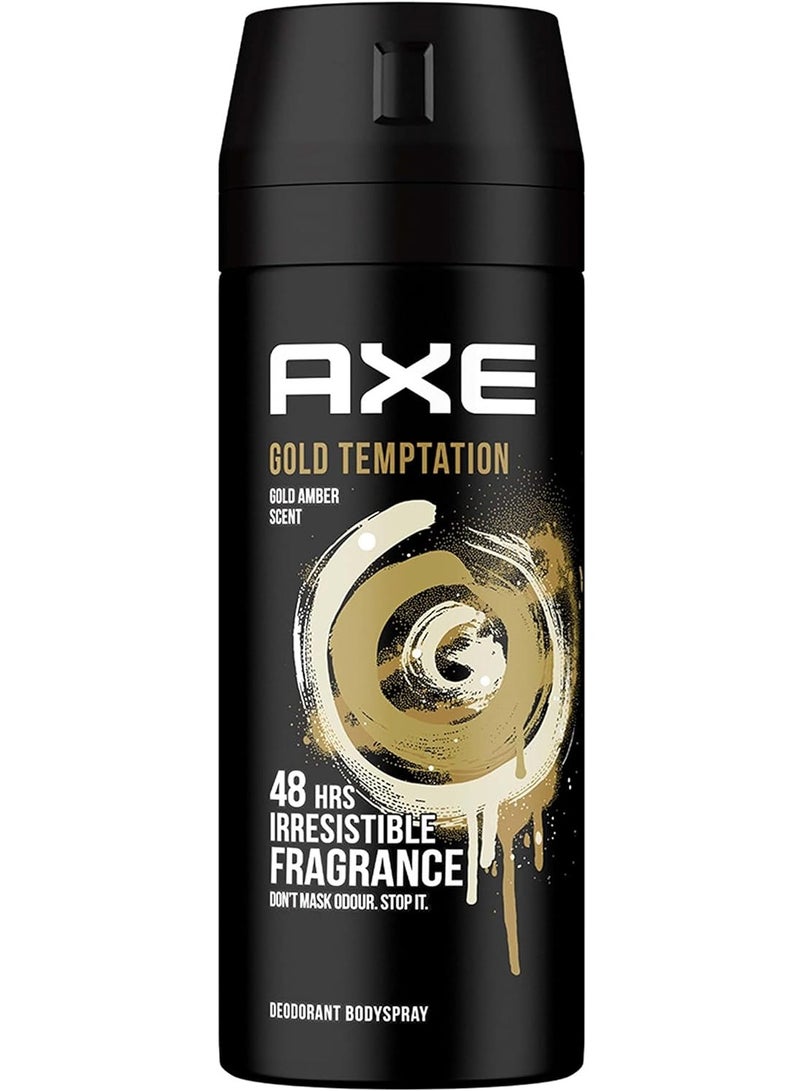 Axe Body Spray for Men Gold Temptation 2PCS*150ML - Image 2