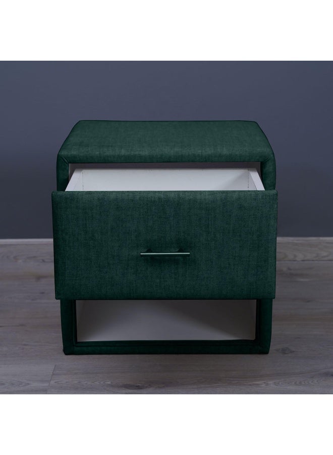 Pan Home Emirates Single Drawer Night Stand-Chanel~Olive Green  - Image 5