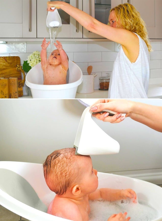 Chase Up Bath Rinse Jug | Soft Rim Baby & Toddler Shampoo Rinser | Bath Hair Rinsing Cup | Hair Wash Jug with Handle | Essential Bath Accessories - Image 3