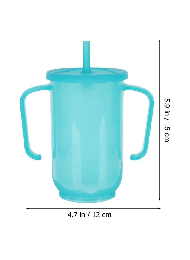 EXCEART Sippy Cup, Spillproof Adult Sippy Cup, Blue, Plastic, 15x12cm, Modern Style, Cylinder Shape, 1 Count, Reusable, Home Travel Nursing Use - Image 4