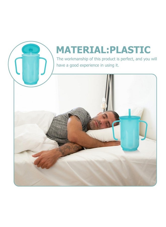 EXCEART Sippy Cup, Spillproof Adult Sippy Cup, Blue, Plastic, 15x12cm, Modern Style, Cylinder Shape, 1 Count, Reusable, Home Travel Nursing Use - Image 5