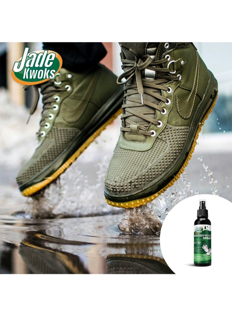 JADE KWOKS Long Lasting High Performance Universal Shoes Dirt Protector Spray ，Shoe waterproof spray，Universal Protector Spray Colourless Clear，Oil Proof Anti Fouling and Waterproof Shoes Spray，120ml  - Image 4