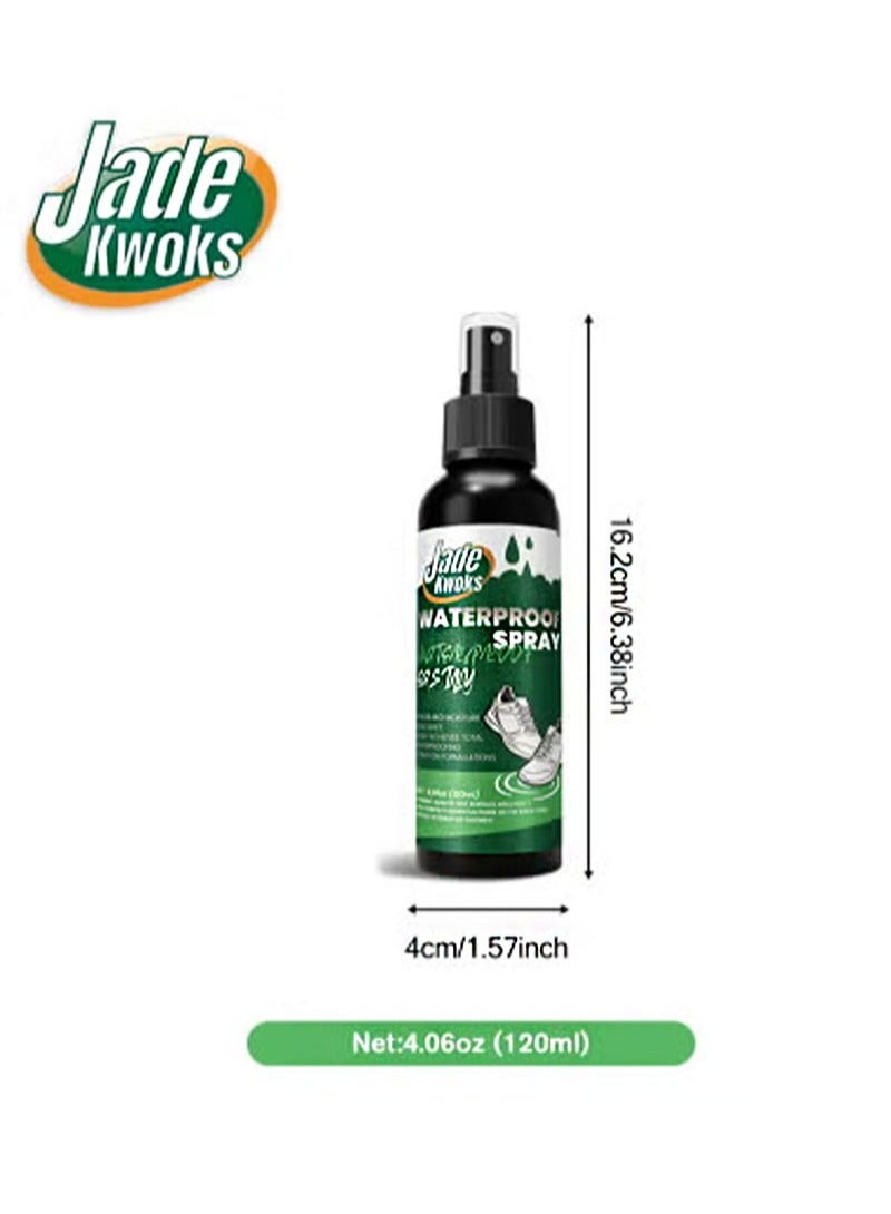 JADE KWOKS Long Lasting High Performance Universal Shoes Dirt Protector Spray ，Shoe waterproof spray，Universal Protector Spray Colourless Clear，Oil Proof Anti Fouling and Waterproof Shoes Spray，120ml  - Image 2