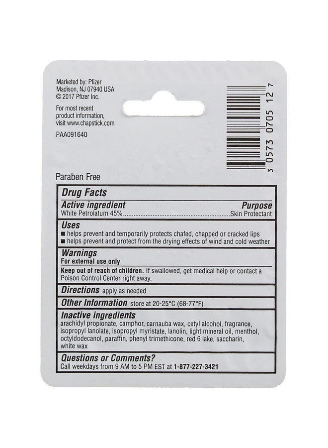 chapstick 0.15 Oz Cherry Flavor Skin Protectant Flavored Lip Balm Tube (Pack Of 4) - Image 4