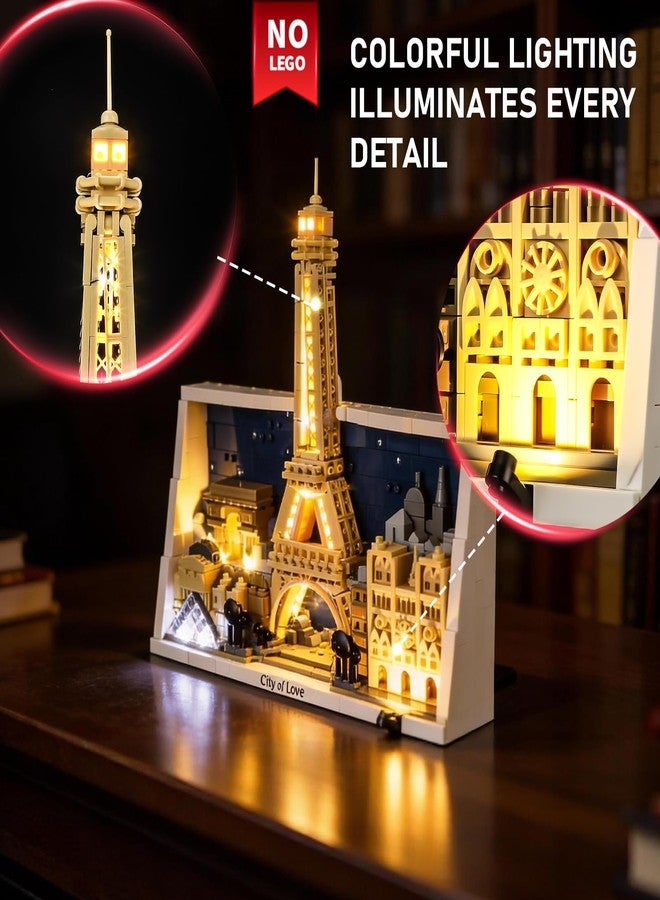 BRIKSMAX 2.0 Light Kit Compatible with Lego Architecture Paris - City of Love 21064 Building Sets- Original LED Lighting Kits (Accessories Only) for Display, Gifts & Collectors - Image 2