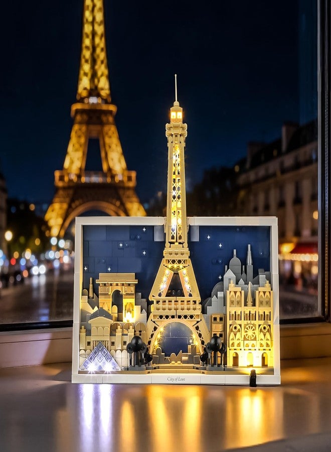 BRIKSMAX 2.0 Light Kit Compatible with Lego Architecture Paris - City of Love 21064 Building Sets- Original LED Lighting Kits (Accessories Only) for Display, Gifts & Collectors - Image 1