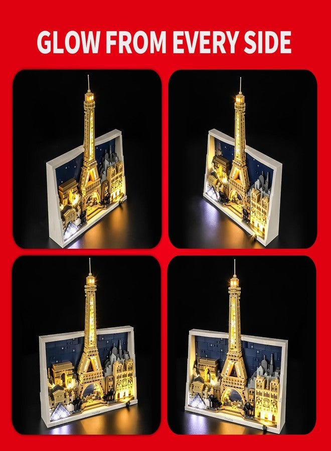 BRIKSMAX 2.0 Light Kit Compatible with Lego Architecture Paris - City of Love 21064 Building Sets- Original LED Lighting Kits (Accessories Only) for Display, Gifts & Collectors - Image 4