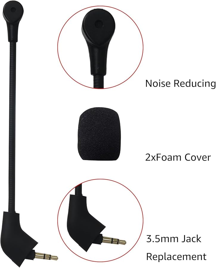 HyperX Cloud Microphone Boom Replacement Black 3 5mm Jack For Cloud Cloud X Cloud II - Image 3