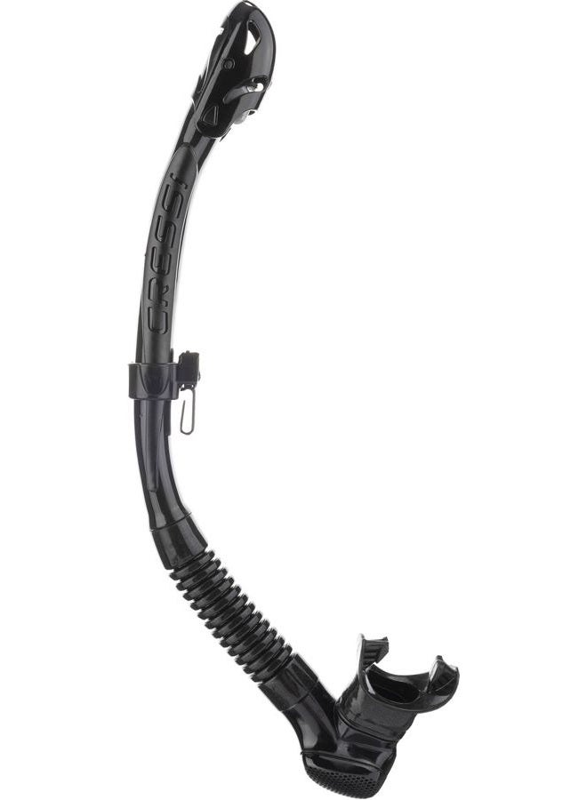 Cressi Sub Alpha Ultra Dry Silicone Snorkel, Black, Adult Size - Image 3