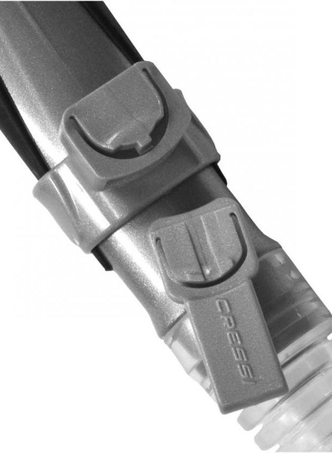 Cressi Sub Alpha Ultra Dry Silicone Snorkel, Black, Adult Size - Image 4
