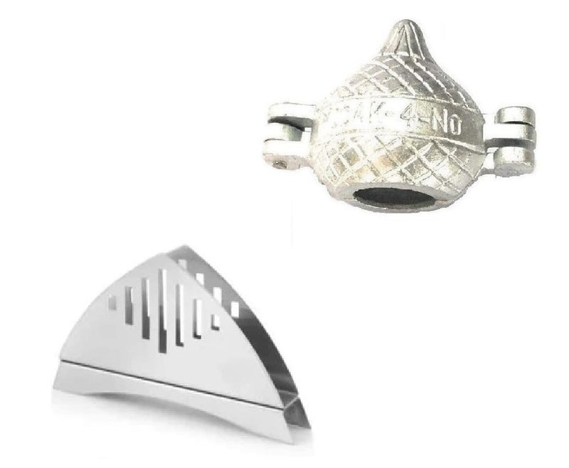 FIRST FRONT Aluminium Modak Maker Sancha Machine Kitchen Molds for Festivals with New Napkin Holder Pack of 2 Multicolour - Image 1