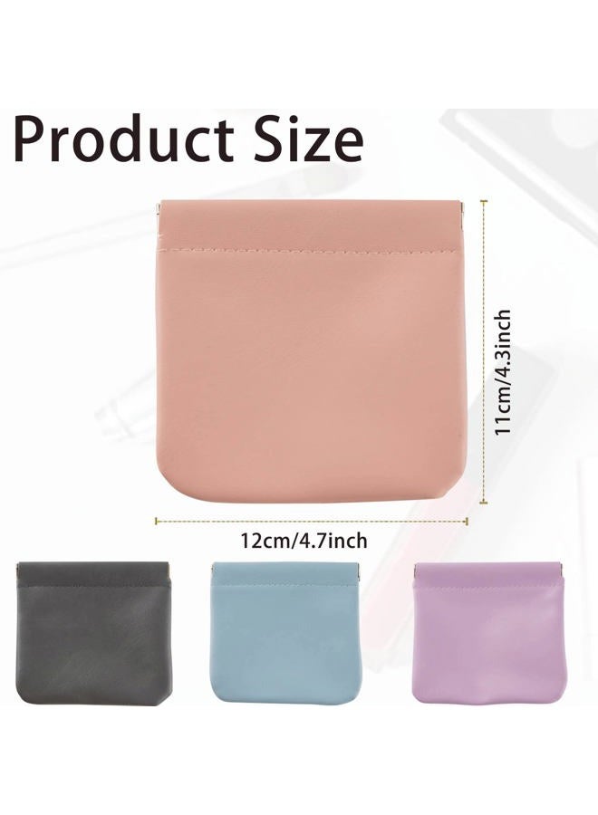 CANIPHA 4pcs Lambskin Pocket Cosmetic Bag, Waterproof Portable No Zipper Self-closing Small Makeup Pouch for Women Mini Travel Storage bag for Cosmetics Headphones Jewelry  - Image 5