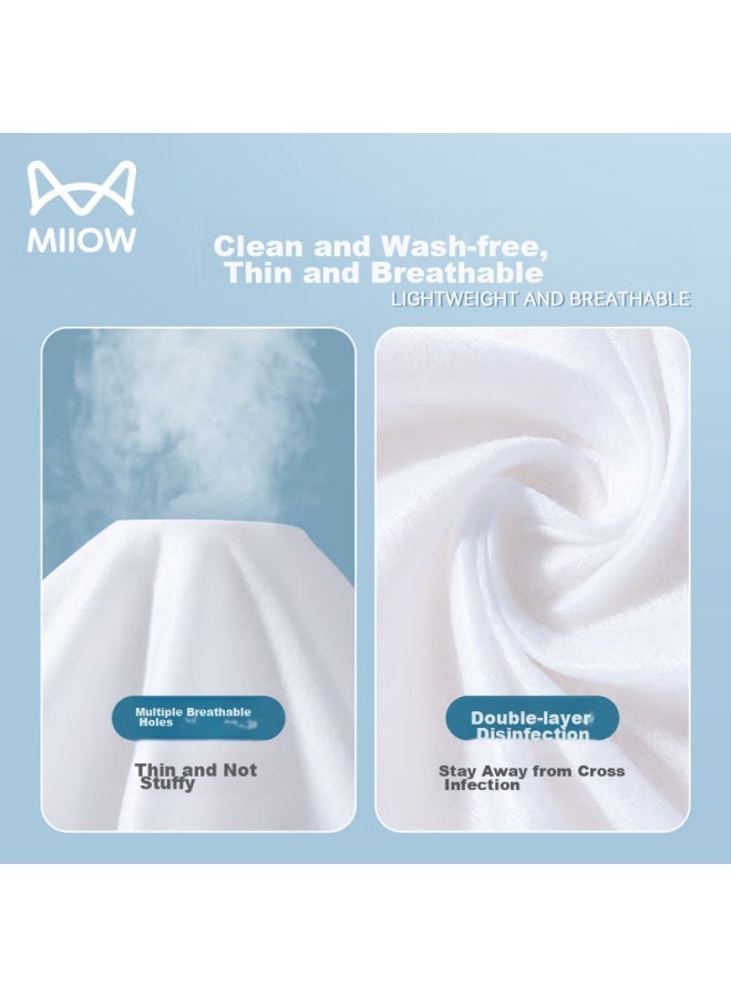 MIIOW Miiow Disposable Three-piece Set, White, Hotel Travel Bedding, Disposable Bed Sheet And Duvet Cover - Image 5