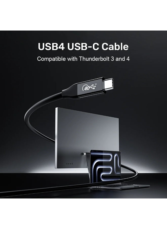 UNITEK USB4 USB-C Cable 240W PD 40Gbps, 8K Display, Thunderbolt 3/4 Compatible, 2M - Image 2