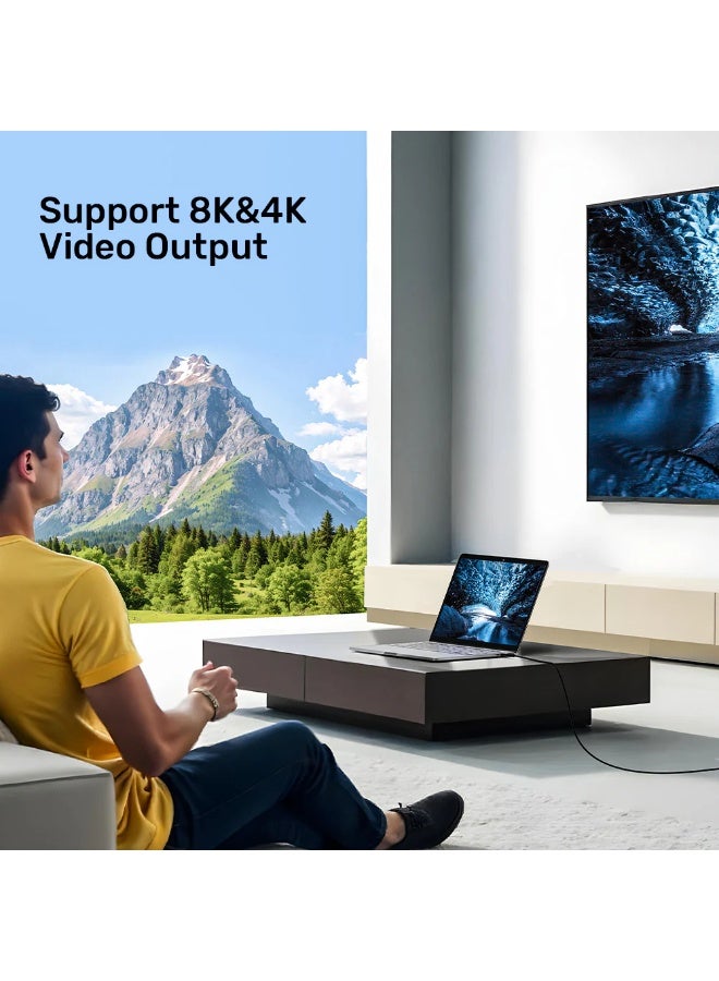 UNITEK USB4 USB-C Cable 240W PD 40Gbps, 8K Display, Thunderbolt 3/4 Compatible, 2M - Image 5