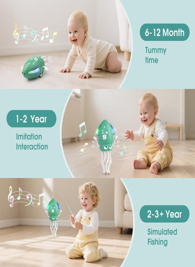 TAOTENDAR Baby Dancing Octopus Toys for 3 4 5 6+ Year Old Boy Girl, Magic Musical Crawling Tummy Time Toy, Led Light Dancing Squid Toy for Walking Toddlers, Kids Birthday - Image 3
