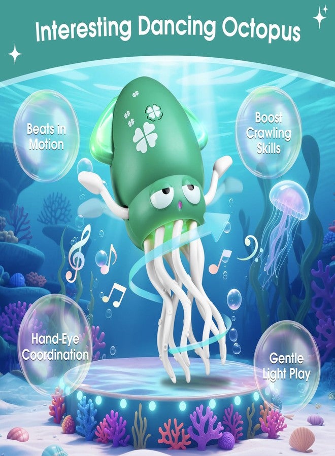 TAOTENDAR Baby Dancing Octopus Toys for 3 4 5 6+ Year Old Boy Girl, Magic Musical Crawling Tummy Time Toy, Led Light Dancing Squid Toy for Walking Toddlers, Kids Birthday - Image 2