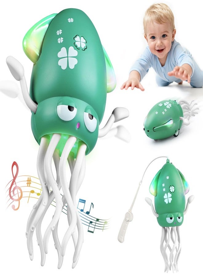 TAOTENDAR Baby Dancing Octopus Toys for 3 4 5 6+ Year Old Boy Girl, Magic Musical Crawling Tummy Time Toy, Led Light Dancing Squid Toy for Walking Toddlers, Kids Birthday - Image 1