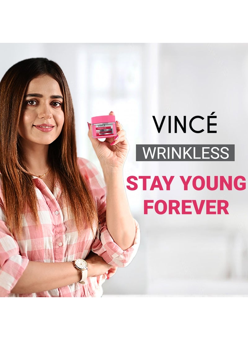 VINCE - Anti Wrinkles Cream – 10-in-1 Benefits – Reduces Fine Lines, Wrinkles, Sagginess & Pores – Hydrates, Brightens & Evens Skin Tone – Repairs Skin, Removes Dark Spots & Dead Skin Cells, 50ml - Image 1