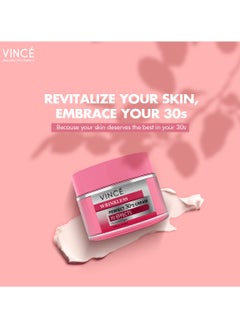 VINCE Anti Wrinkles Cream – 10-in-1 Benefits – Reduces Fine Lines, Wrinkles, Sagginess & Pores – Hydrates, Brightens & Evens Skin Tone – Repairs Skin, Removes Dark Spots & Dead Skin Cells, 50ml  - Image 3