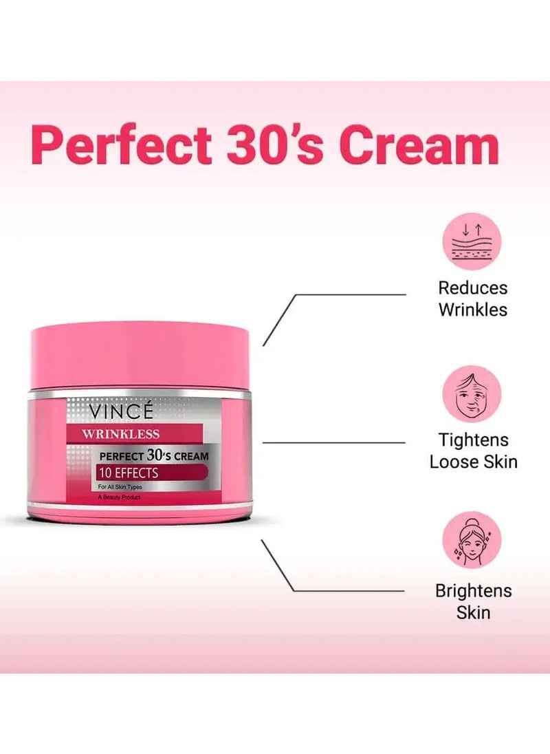 VINCE - Anti Wrinkles Cream – 10-in-1 Benefits – Reduces Fine Lines, Wrinkles, Sagginess & Pores – Hydrates, Brightens & Evens Skin Tone – Repairs Skin, Removes Dark Spots & Dead Skin Cells, 50ml - Image 1