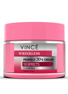 VINCE Anti Wrinkles Cream – 10-in-1 Benefits – Reduces Fine Lines, Wrinkles, Sagginess & Pores – Hydrates, Brightens & Evens Skin Tone – Repairs Skin, Removes Dark Spots & Dead Skin Cells, 50ml  - Image 1