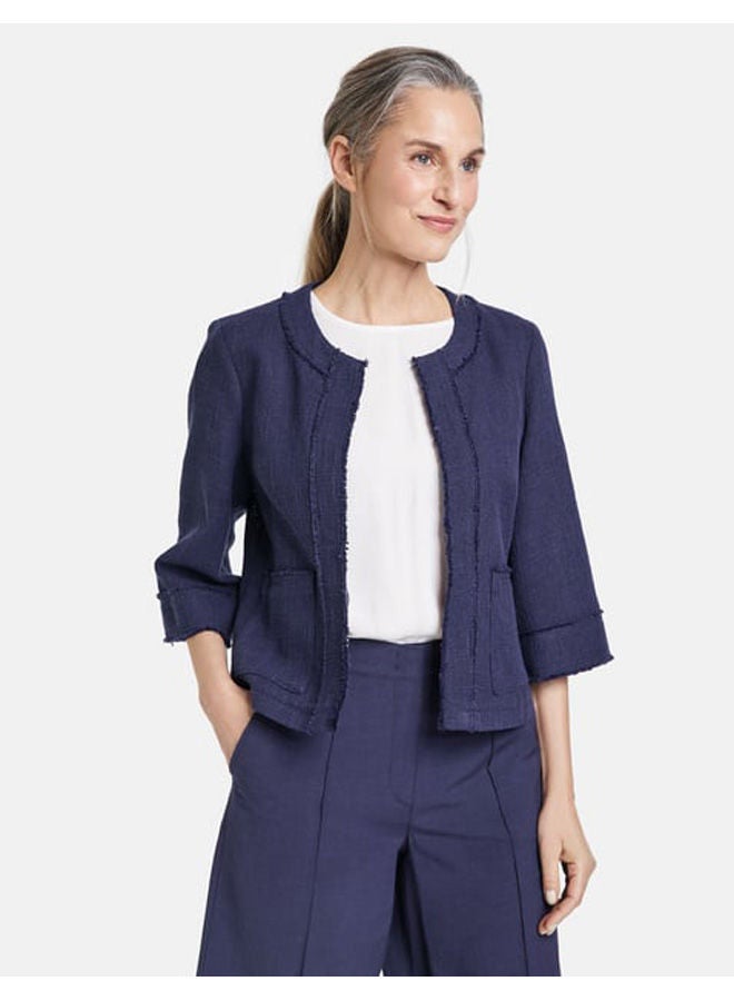 GERRY WEBER Blazer jacket with fringed edges  - Image 1